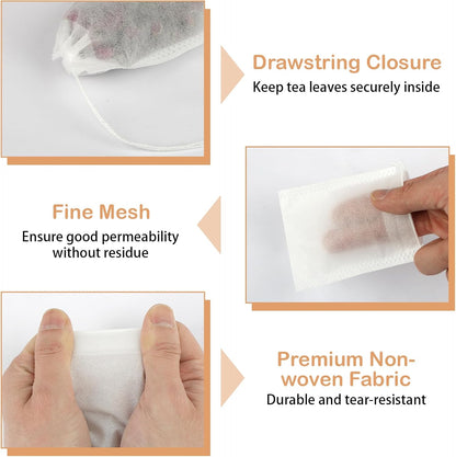 300 Pcs Disposable Empty Tea Bags for Loose Leaf Tea