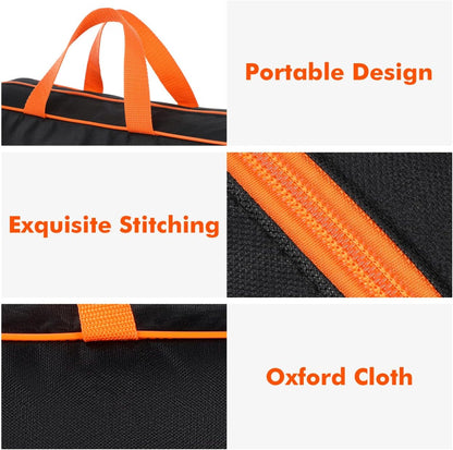 Angoily Grill Tool Storage Bag, 15 Inch Portable Oxford Cloth Carry Tote for BBQ Grilling Accessories, Outdoor Cooking Camping Picnic Utensil Organizer with Zipper