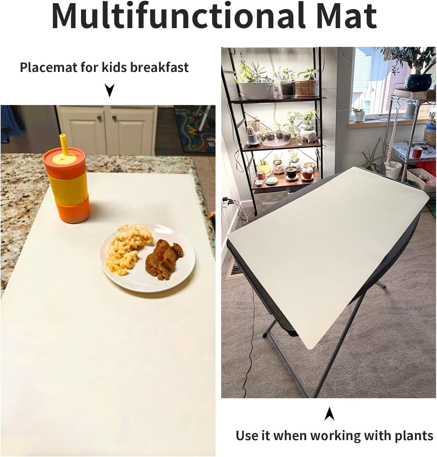 Extra Large Dark Green Countertop Mat - Silicone Table Kitchen Desk Mat - Non-Slip & Heat Resistant - Dinner Placemat Pastry Dough Rolling Mat - Colors B