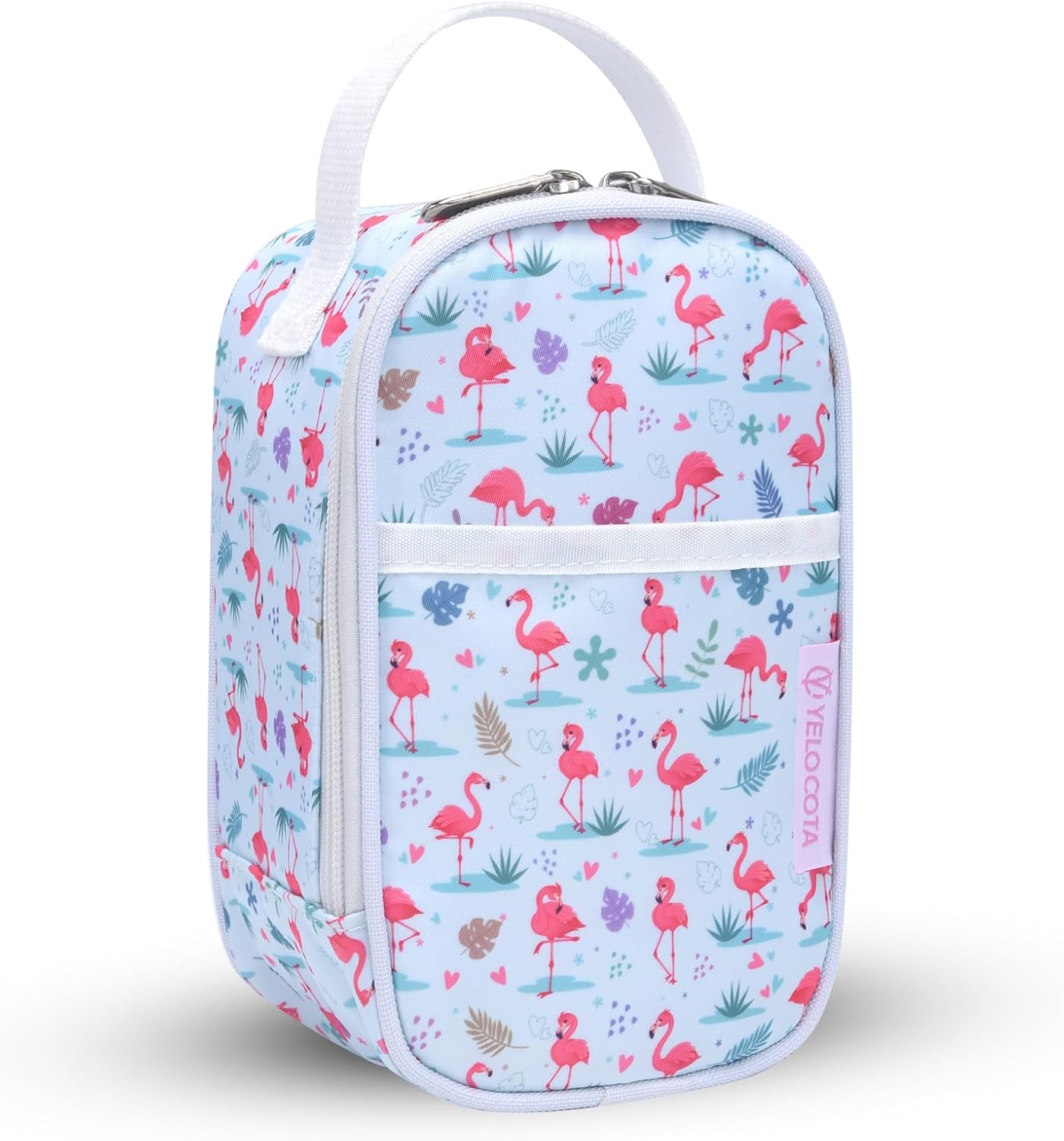 Yelocota Small Insulated Lunch Bag- Snack Bag- Mini Cooler Bag with Handle for Travel,Work,School(Storage Space below 20oz)- Also Suitable for Pairing with Food Jar