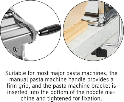 1 Set Pasta Maker Handle and Clamp Pasta Maker Machine Accessories Joystick Bracket Clamp Black