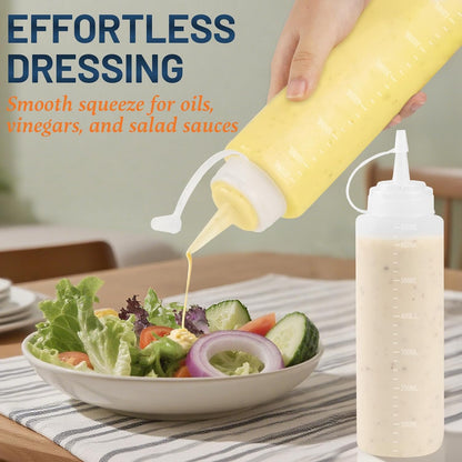 8oz Squeeze Bottles, Sauce Bottles, Squirt Bottle, Salad Dressing Bottle