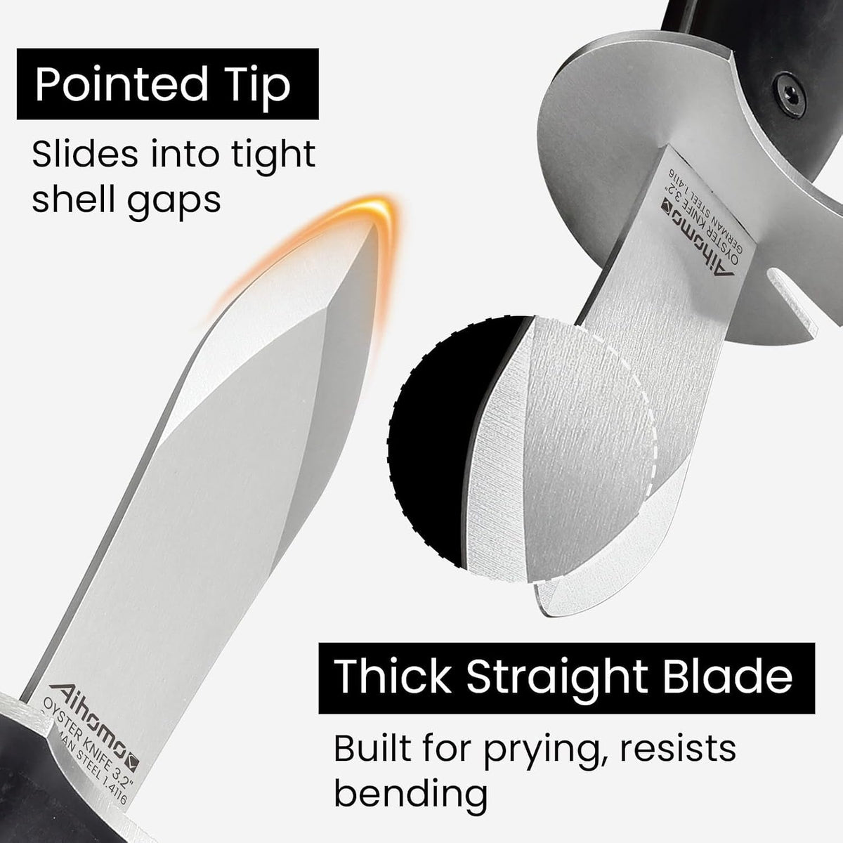 Oyster Shucking Knife Shucker Opener: Seafood Tools Protective Guard