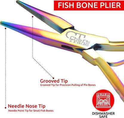Fish Bone Pliers/Tweezers Stainless Steel Washable (plasma)