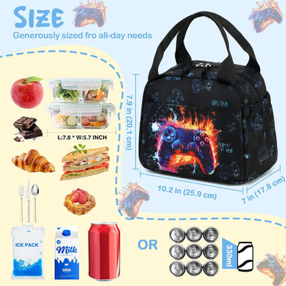 CAMTOP kids lunch bag Cute Insulated lunch box for Boys & Girls Leakproof loncheras for school