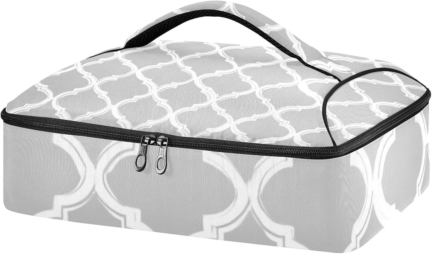 Casserole Carriers for Hot or Cold Food Reusable Casserole Dish Carrier Insulated Thermal Large Capacity Durable Perfect for Party Camping Family Gatherings Yellow Fish - Colors A