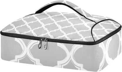 Casserole Carriers for Hot or Cold Food Reusable Casserole Dish Carrier Insulated Thermal Large Capacity Durable Perfect for Party Camping Family Gatherings Yellow Fish - Colors A