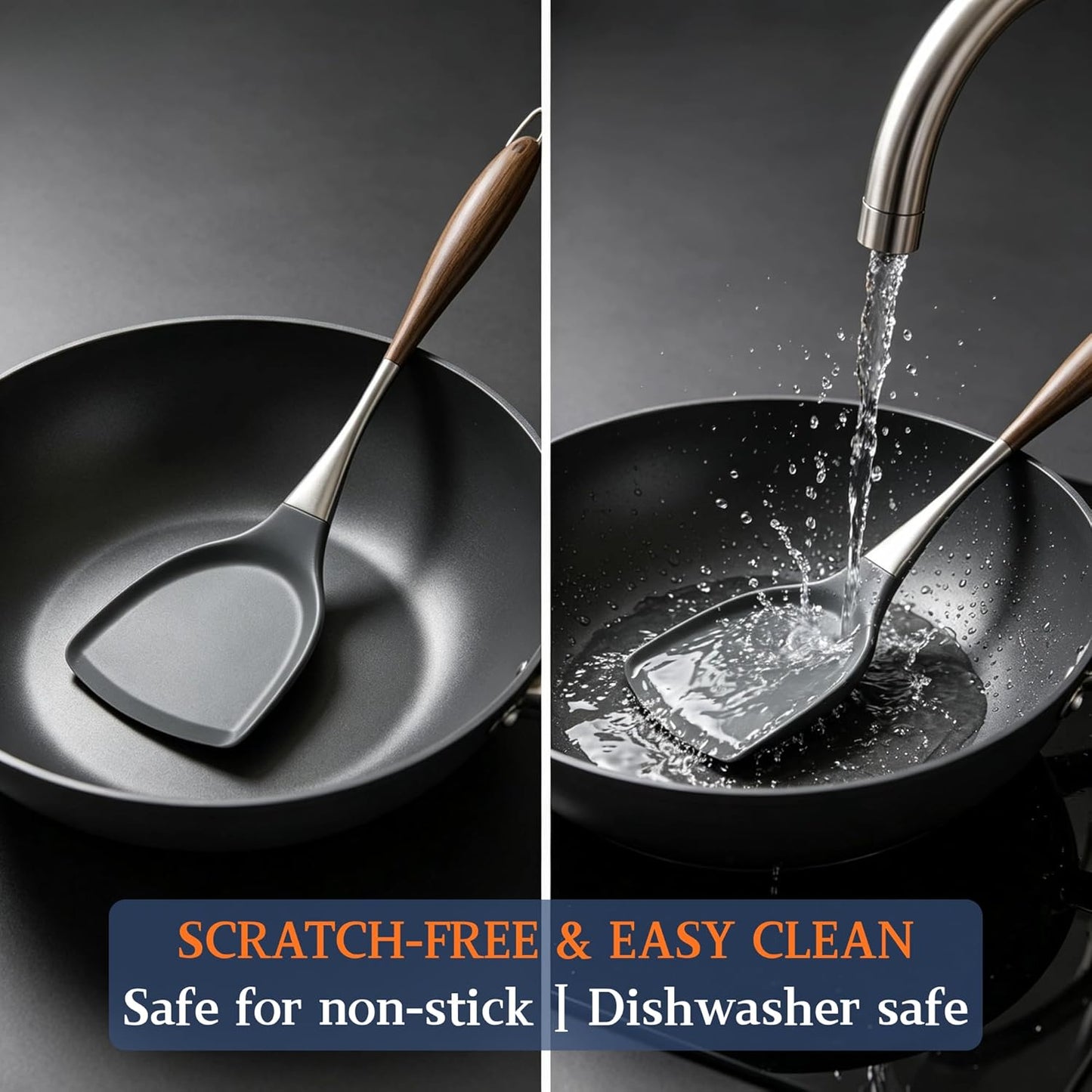 White Silicone Cooking Utensils Set-Non-Toxic, Heat Resistant, BPA Free Kitchen Utensils Set with Spatula, Spoon, Whisk & Tongs-Non-Stick& Dishwasher Safe for Nonstick Cookware