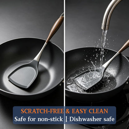 White Silicone Cooking Utensils Set-Non-Toxic, Heat Resistant, BPA Free Kitchen Utensils Set with Spatula, Spoon, Whisk & Tongs-Non-Stick& Dishwasher Safe for Nonstick Cookware