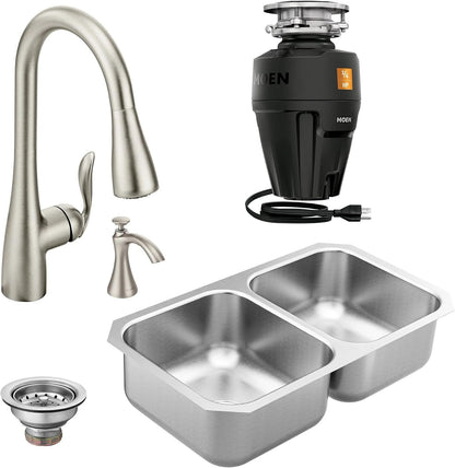Moen Kitchen Sink Strainer Basket with Drain Assembly, Stainless Steel, 22036