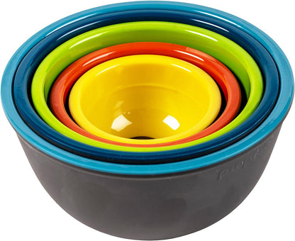 Prepara Two-Tone Melamine Pinch Bowl, Set of 5, Multicolored