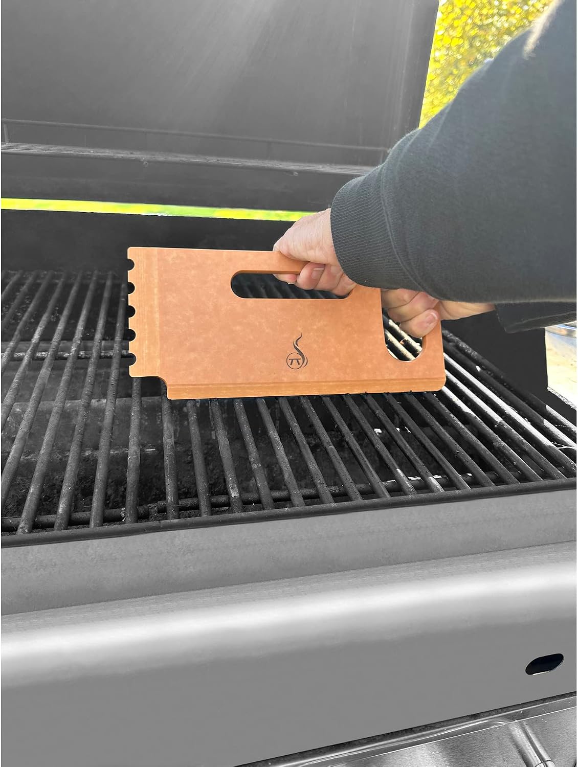Outset Verde Wooden Grill Scraper, Small Grate Cleaner, No Grooves