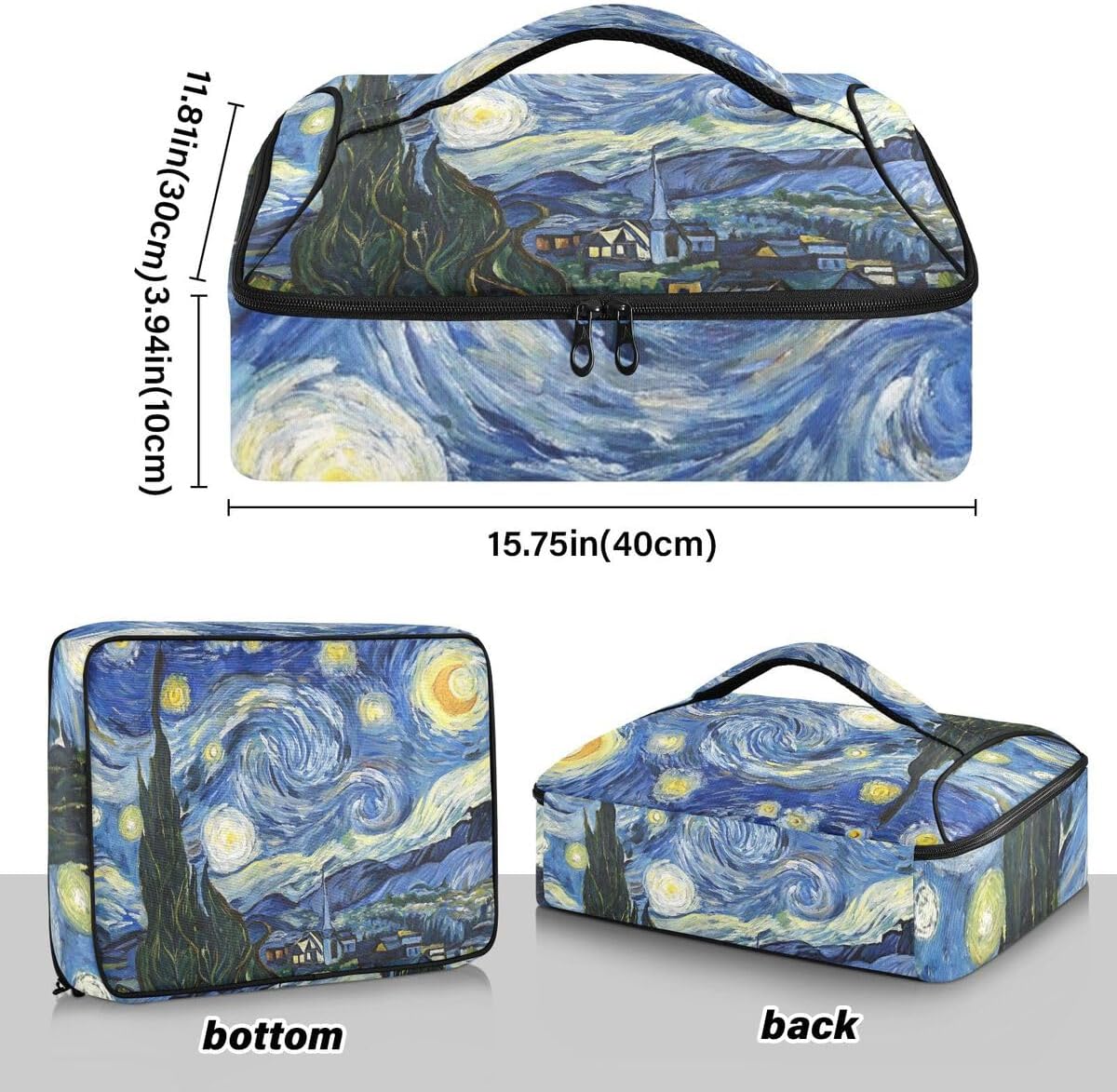 Mandala Casserole Dish Carrier, Portable Leakproof Insulated Casserole Carrier for Hot or Cold Food, Travel, Party, Picnic