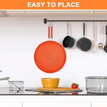 Splatter Screen for Frying Pan, Grease Splatter Guard, Heat-Resistant Splatter Guards for Frying, Silicone Splatter Guard for Everyday Cooking, Dishwasher Safe （16in×12in×0.5in）