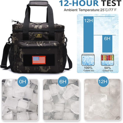 Lunch Box for Men, Tactical Lunch Bag MOLLE Webbing Leakproof Insulated Lunch Cooler Women Adult Meal with Adjustable Shoulder Strap Lunch Pail (Blue)