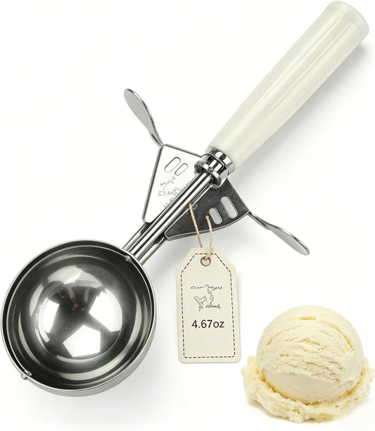#6 Large Ice Cream Scoop with Trigger, 4.67oz, 18/8 Stainless Steel