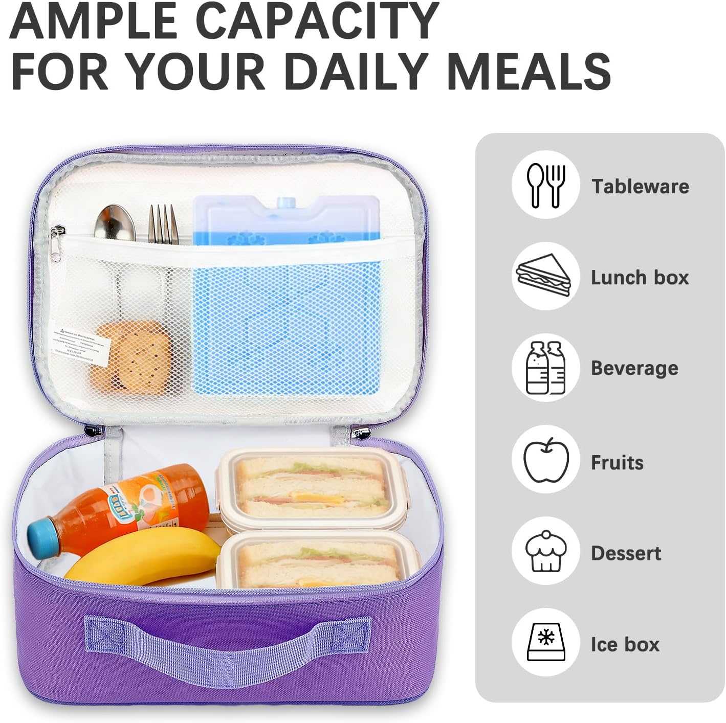 FlowFly Kids Lunch box Insulated Soft Bag Mini Cooler Back to School Thermal Meal Tote Kit for Girls, Boys, Astronaut - Colors B