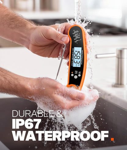 Meat Thermometer Digital, 1-2 Sec Instant Read, Grilling, Cooking, Food