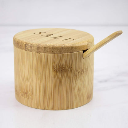 Totally Bamboo Salt Cellar with Swivel Lid, Salt Container for Countertop
