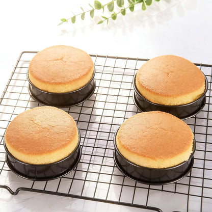 DATANYA Crumpet Rings NONSTICK English Muffin Ring 4 Inch - Stainless Steel Double Rolled Tart Rings Round Metal Cookie Pastry Ring Molds for Baking Cooking