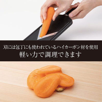 KAI Japanese Julienne Slicer, Mandoline Slicer,Stainless Streel, Fine Regular, 0.08 Inches Thickness, Dual-action Blade, Made in Japan