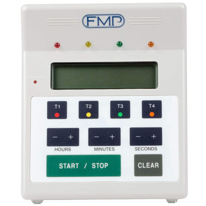 FMP Digital 4 Channel Commercial Kitchen Countdown Timer, Water Resistant, 7-inch Height, White