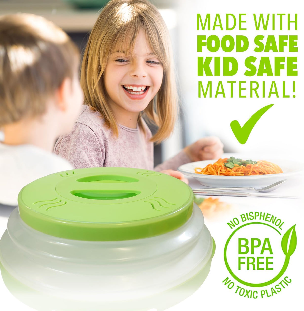 HOVER COVER Magnetic Microwave Splatter Cover - 12-Inch Collapsible - Gray