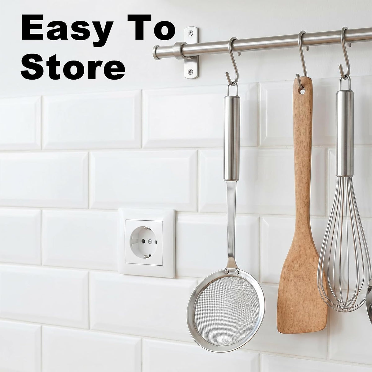 2Pcs Fat Skimmer Spoon Fine Mesh Strainer Spoon with Long Handle,10.5+7.7cm