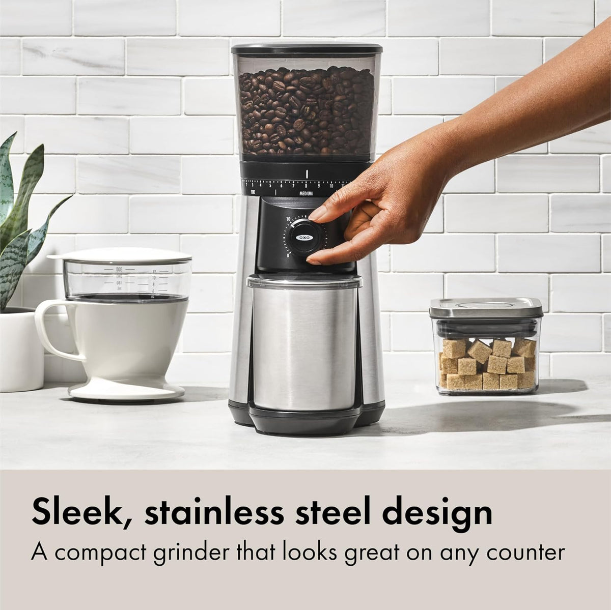 OXO Brew Conical Burr Electric Coffee Bean Grinder - 12 Oz, Matte Black