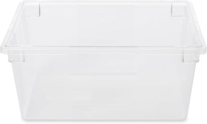 Rubbermaid Commercial Products Polycarbonate Food Storage Box/Tote, 2 Gallon, Clear, for Restaurant/Kitchen/Cafeteria
