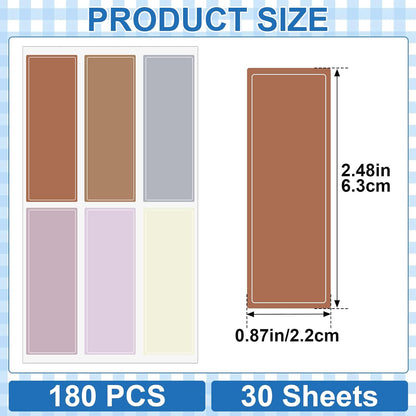 480 Pcs Dry Erase Labels, Dry Erase Stickers, Waterproof Sticker Labels, Removable Labels Easy Peel Off, Reusable Sticky Notes for Food Containers, Office (Retro, Small)