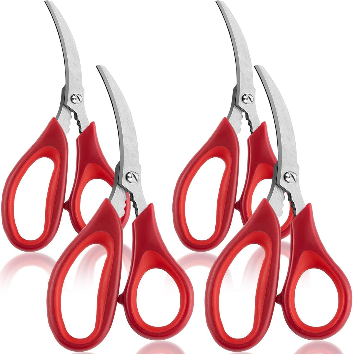 Kitchen Seafood Scissors for Crab Legs, 4 Pack Crab Leg Scissors