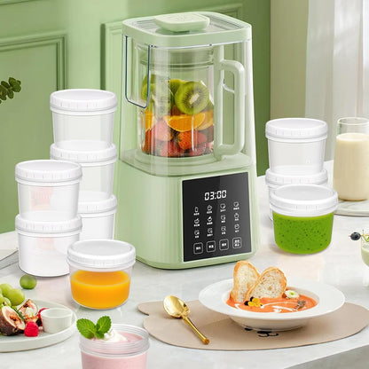 10 Pack 4oz Reusable Small Plastic Containers with Screw Lids, Small Food Storage Freezer Containers, Stackable Food Storage Jars, Sauce Condiment Jars Lunch Box Accessories