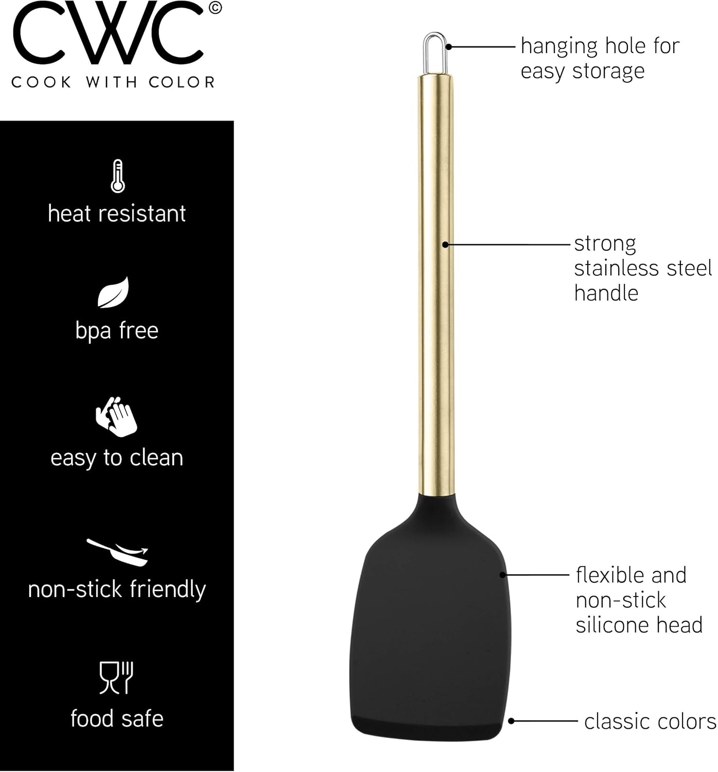 COOK WITH COLOR Silicone Cooking Utensils, Kitchen Utensil Set, Easy to Clean Silicone Kitchen Utensils, Cooking Utensils for Nonstick Cookware, Kitchen Gadgets Set, 38 Piece, Mint