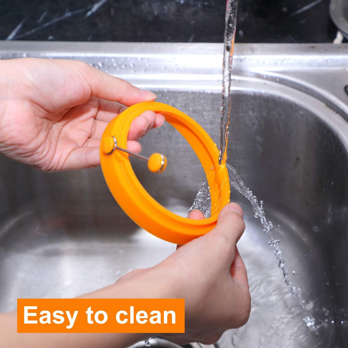 8 Packs Food Grade Silicone Egg Rings with 2 Silicone Brushes Set Bulk 4 Inch Round Egg Rings for Frying Eggs Non Stick Fried Eggs Mold Pancake Breakfast Sandwiches English Muffins Sausage Cooking