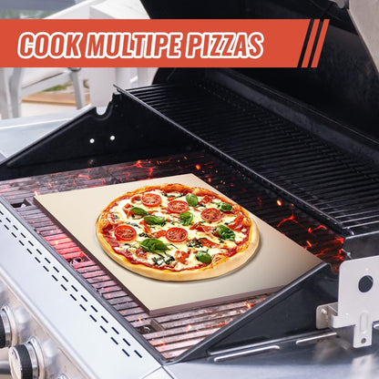 Extra Large 24 x 17 3/4 Inch Rectangular Pizza Stone for Oven and Grill