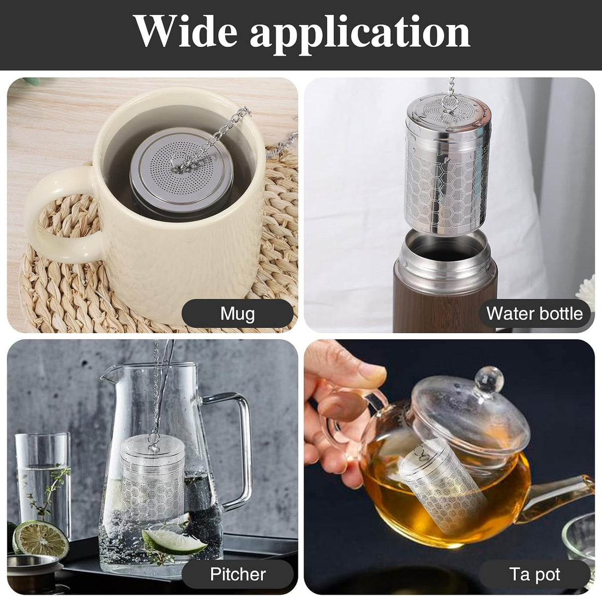 2 Pack Tea Infusers For Loose Tea, 304 Stainless Steel, 2 Inch