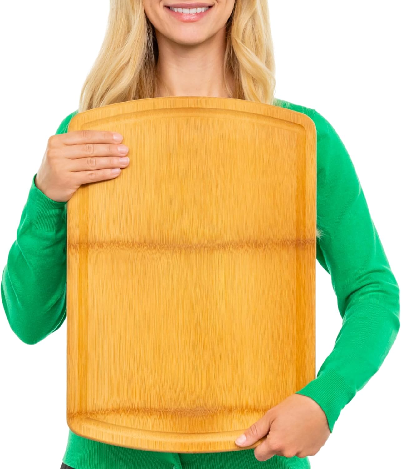 Greener Chef Luxury Bamboo Cutting Board Set of 3 with Glue-Free Surface Technology - Extra Spacious Wood Cutting Boards for Kitchen and XL Chopping Board Set - Replacements for Life