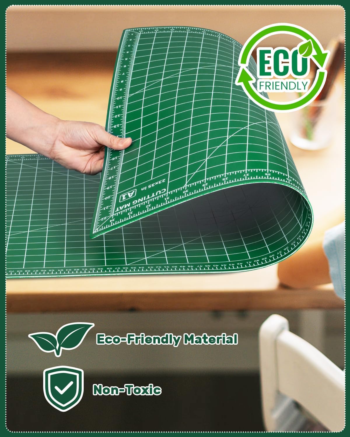 Self Healing Cutting Mat, 17" x 23", Double-Sided Rotary Cutting Mat for Sewing, Quilting, Scrapbooking & Craft, Large Craft Cutting Board for Hobby Use(A2)