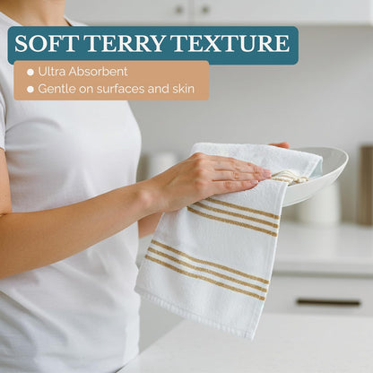 Casa Platino Potholders for Kitchens, 8-Piece – 500°F Heat Resistant Oven Mitts and Pot Holders, Mini Oven Mitt with Silicone Grip, 2 Kitchen Towels & 2 Dish Cloths – Durable & Non-Slip – Canyon Rose