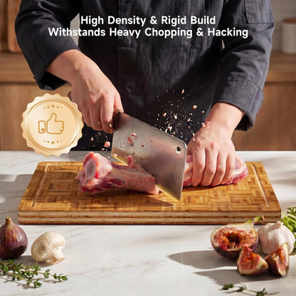 Large Cutting Board,Bamboo Wood Cutting Boards For Kitchen,3 Packs Chopping Board Set With Juice Groove, For Butcher Block,Vegetables,Fruits And Cheese