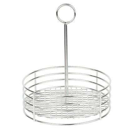 G.E.T. Stainless Steel Round Condiment Caddy - Table Caddies Collection, 7.5
