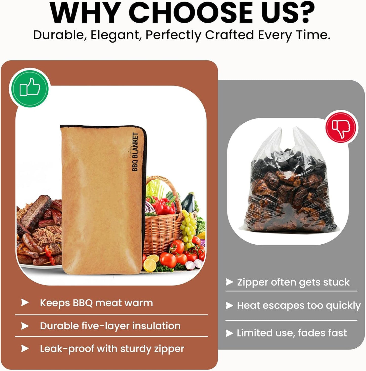BBQ Prep Tub with BBQ Blanket, 16L Multifunctional Camping Cutting Board with Locking Lid, Reusable Meat Resting Bag for Smoking, Collapsible Dish Basin for Marinating Food (Large 16L)