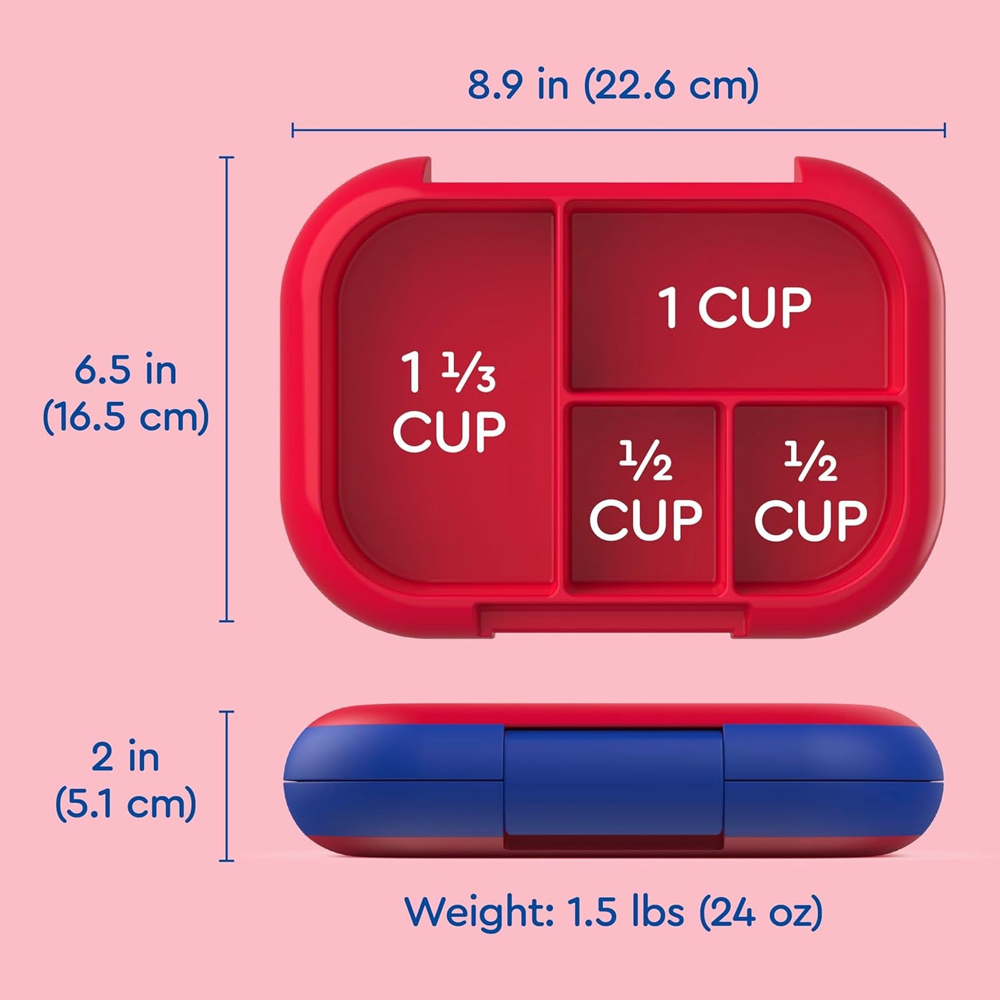 Bentgo Chill Kids Leak-Proof Lunch Box - 4-Compartment Bento Box with Built-In Ice Pack, 3.3 Cup Capacity, PFAS & BPA-Free, Microwave & Dishwasher Safe, Ideal Size for Ages 3 to 7 (Truly Teal)