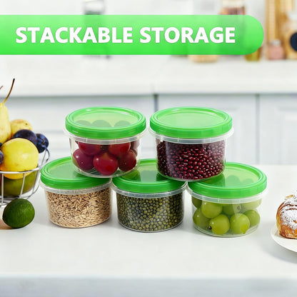 Airtight Food Storage Containers, Leakproof, BPA-Free, Stackable Kitchen & Pantry Organizers for Dry Food, Meal Prep, Snacks, Leftovers, Microwave, Dishwasher and Freezer Safe (10 Pack-16 Oz)