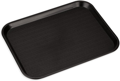 Carlisle FoodService Products Café Cafeteria Tray, Fast Food Tray for Restaurant or Commercial Use, 14" x 18", 1 Count, Black
