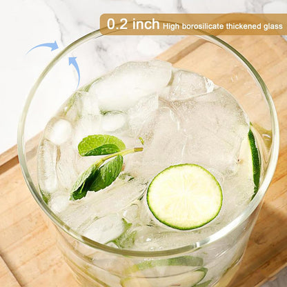 Glass Beverage Dispenser with Stand, 1.5 Gallons Glass Drink Dispenser-Beverage Dispenser with Wood Stand, Stainless Steel Spigot for Parties,Bars,Restaurants
