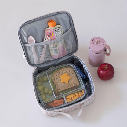 Tiny Twinkle Insulated Lunch Box for Girls and Boys | Durable and Reusable for School & Travel | Ages 3 and Up | Waterproof and Easy to Clean | PFAs and BPA Free（Boho Rainbow）