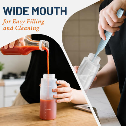 8oz Squeeze Bottles, Sauce Bottles, Squirt Bottle, Salad Dressing Bottle