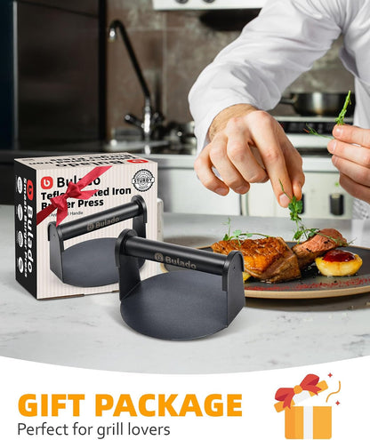 Bulado 6" Burger Press, Stainless Steel Round Burger Smasher for Griddle